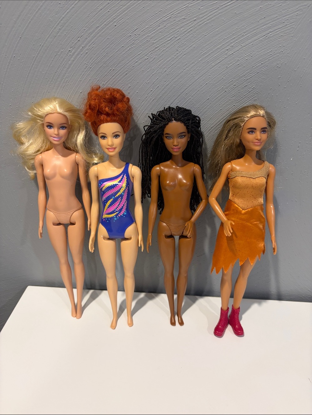 Barbie Dolls Assortment with Blonde, Red, Black & Tan Hair